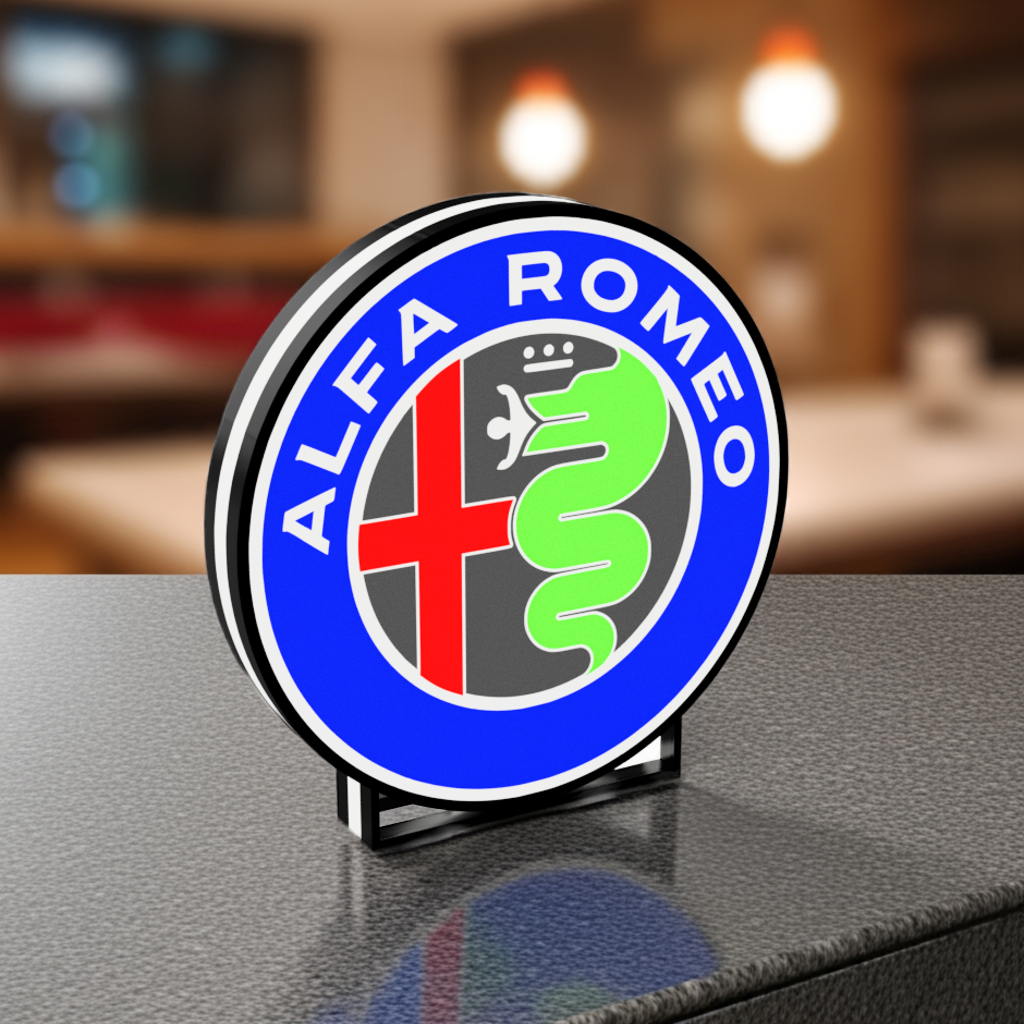 Alfa Romeo Logo Led Lamp