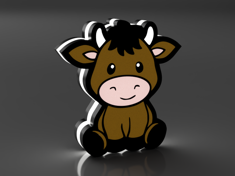 Schattige Koe Led Lamp