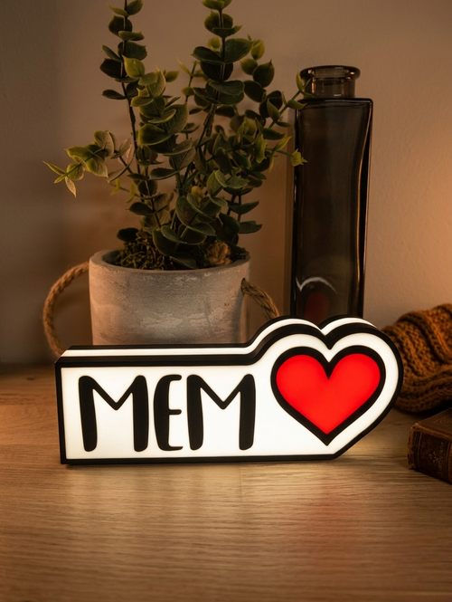 3D Geprinte LED Lamp Mem ❤️
