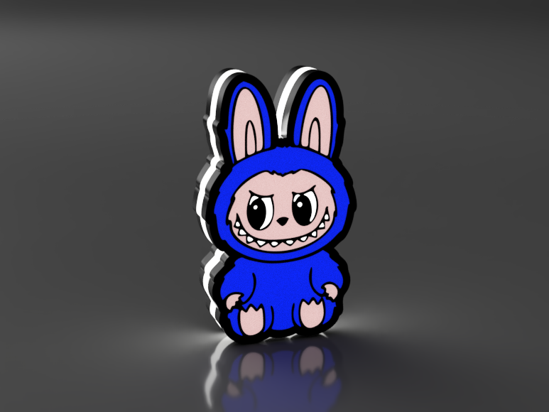 Labubu Zittend Led Lamp Klein (In meerdere kleuren)