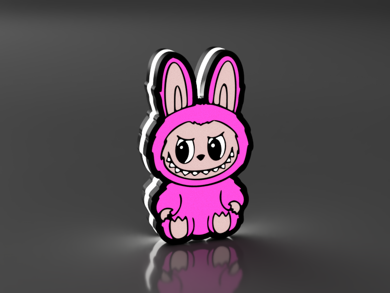 Labubu Zittend Led Lamp Klein (In meerdere kleuren)