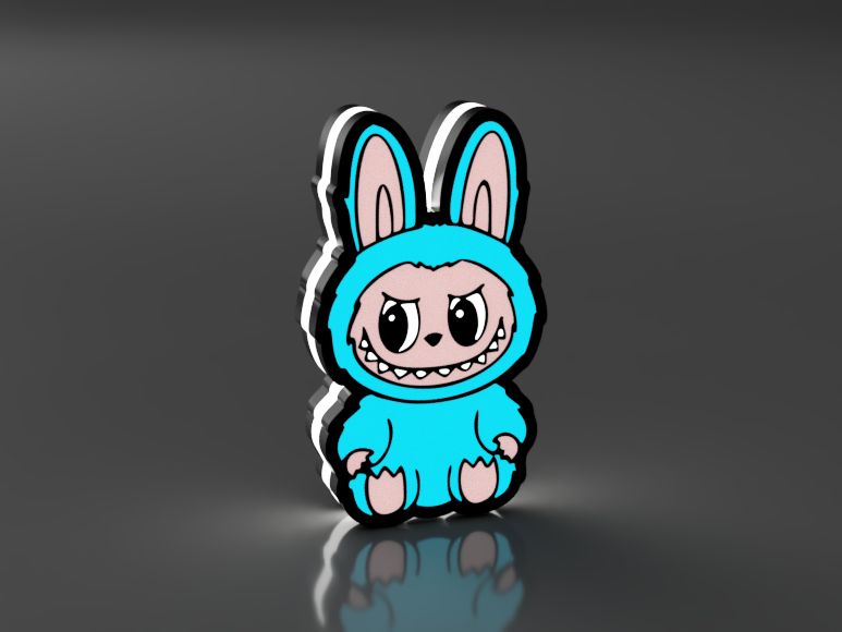 Labubu Zittend Led Lamp Klein (In meerdere kleuren)