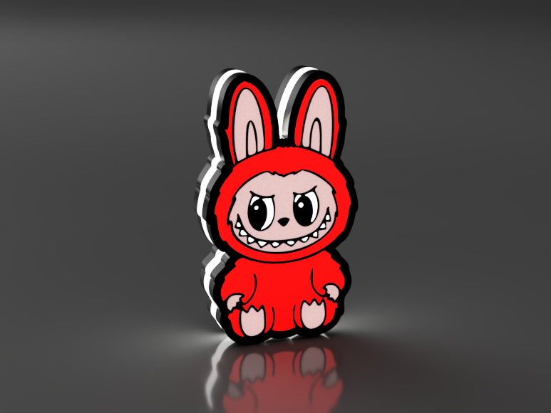 Labubu Zittend Led Lamp Klein (In meerdere kleuren)